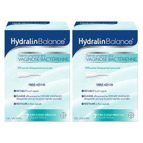 Hydralin Balance Gel Vaginal contre Vaginose bactérienne Triple Action 7 tubes