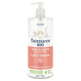 Natessance Crème de Douche au Lait d’Ânesse Bio Peaux Sèches et Sensibles