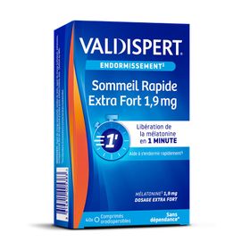 Valdispert Sommeil Rapide Extra Fort 1,9 mg à la mélatonine - Complément alimentaire - 40 comprimés