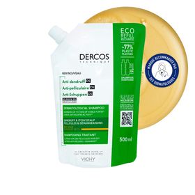 Dercos Ecorecharge Antipell DS shampooing traitant pellicules & démangeaisons chvx secs 500ml