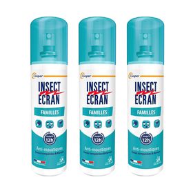 INSECT ÉCRAN Anti-Moustiques Spray Famille 3 x 100 ml