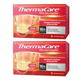 Thermacare Patch Auto-Chauffant Bas du Dos - 2 Boîtes de 4