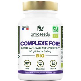 amoseeds COMPLEXE FOIE BIO - ARTICHAUT, RADIS NOIR, PISSENLIT