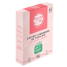 PULPE DE VIE Coffret 3 masques en tissu bio