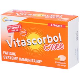 COOPER Vitascorbol C 1000 - Complément alimentaire vitamine C goût orange