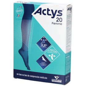 ACTYS 20 MOINS FEMME - Mi-bas médical de compression, classe 2, mollet fin. beige rosé, co