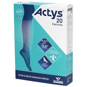 ACTYS 20 FEMME - Mi-bas médical de compression, classe 2, femme. naturel, normal, taille 2