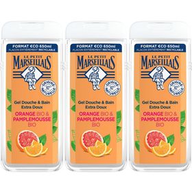 LE PETIT MARSEILLAIS Gel Douche & Bain Orange bio & Pamplemousse bio
