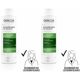 VICHY Dercos Technique Antipelliculaire Sensitive Shampooing traitant Cuir chevelu sensible