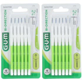 GUM® Bi-Direction Brossette conique fine 0,7 mm