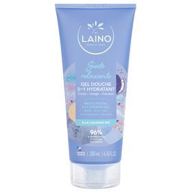 Laino Gel douche 3-en-1 hydratant à la lavande bio visage corps cheveux