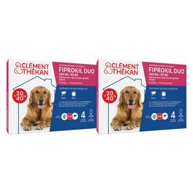 Clement Thekan Anti-Puces Anti-Tiques Chien 20-40kg  4 Pipettes