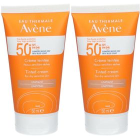 Avène Solaire - Crème Teintée SPF50+ UVB UVA Lumière Bleue HEV Avec Parfum