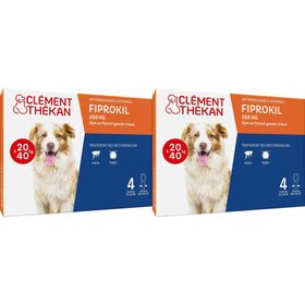 Clement Thekan Anti-Puces Anti-Tiques Chien 20-40kg  4 Pipettes