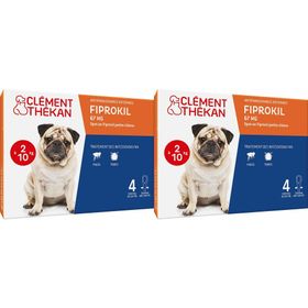 Clement Thekan Anti-Puces Anti-Tiques Chien 2-10kg 4 Pipettes