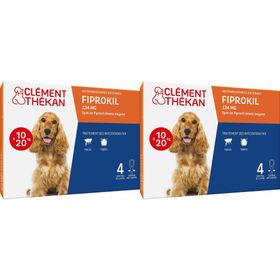 Clement Thekan Anti-Puces Anti-Tiques Chien 10-20kg 4 Pipettes