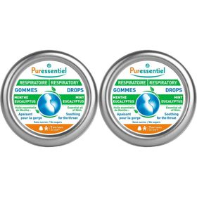 PURESSENTIEL RESPIRATOIRE Gommes Menthe-Eucalyptus Respiratoire - 45 g