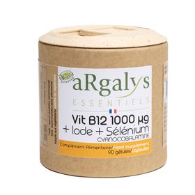 Argalys B12 (cyanocobalamine 1 mg)  + iode + sélénium