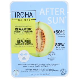 IROHA NATURE Masque tissu Après-Soleil Réparateur Melon