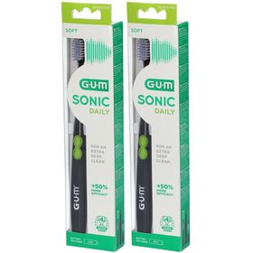 GUM® SONIC DAILY BLACK 4100 Brosse à dents électrique à pile