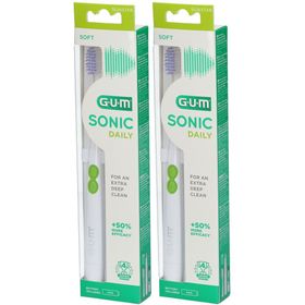 GUM® SONIC DAILY WHITE 4100 Brosse à dents électrique à pile