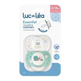LUC ET LEA Duo de sucettes anatomiques – Petit chat et Petit escargot