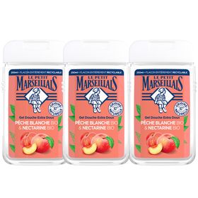 LE PETIT MARSEILLAIS Gel Douche Extra Doux Pêche Blanche BIO & Nectarine BIO