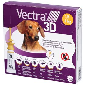 VECTRA 3D Solution Spot-On pour Chiens 1,5 - 4 kg