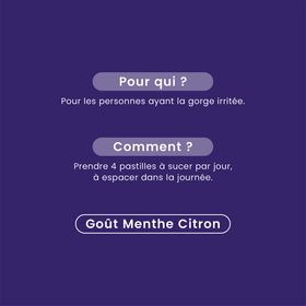 Santarome Respi'Rub Pastilles Gorge Bio Goût Menthe Citron