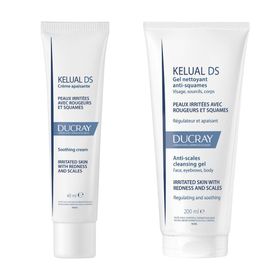 DUCRAY Kelual DS Gel Nettoyant Anti-squames + KELUAL DS Crème apaisante squamoréductrice