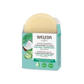 WELEDA Shampooing Solide Hydratation & Brillance - Aloé Véra + Huile de Coco