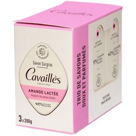 CAVAILLES Savon Surgras Amande Lactée x3