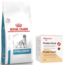 Royal Canin Veterinary Diet Hypoallergenic Chien + Redcare Vet Probio pour chien