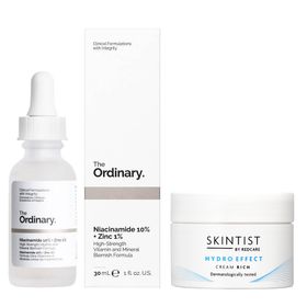 THE ORDINARY Niacinamide 10% + Zinc 1% + SKINTIST HYDRO EFFECT Crème riche