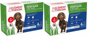 Clement Thekan Anti-Puces Anti-Tiques Chien 4-10kg  4 Pipettes
