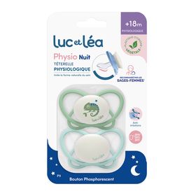 LUC ET LEA Duo de sucettes nuit physiologiques – Caméléon
