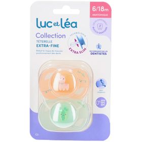 LUC ET LEA Duo de sucettes anatomiques – Lama et Cactus