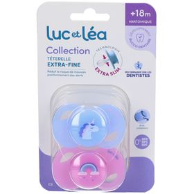LUC ET LEA Duo de sucettes anatomiques – Licorne et Arc en ciel