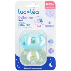 LUC ET LEA Duo de sucettes nuit anatomiques