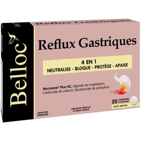 BELLOC Reflux Gastriques 4 en 1 Comprimés
