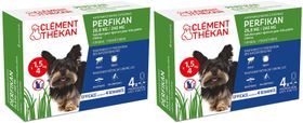 Clement Thekan Anti-Puces Anti-Tiques Chien 1,5-4kg  4 Pipettes