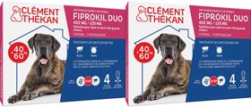 Clement Thekan Anti-Puces Anti-Tiques Chien 40-60kg  4 Pipettes