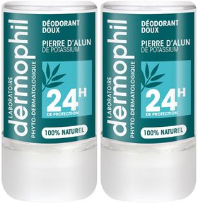 DERMOPHIL Déodorant Doux Pierre d'Alun 100% naturelle