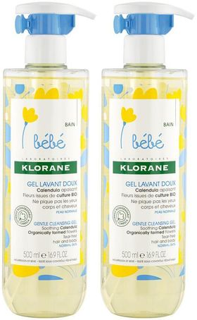 Klorane Bébé Bain Gel Lavant Doux au Calendula Bio
