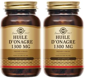 SOLGAR Huile d'Onagre 1300mg - Equilibre Féminin - Maintien des tissus de la peau