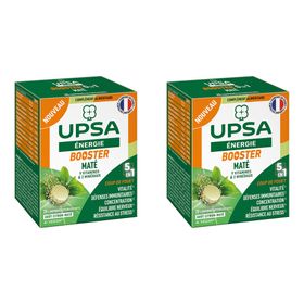 Booster 5 en 1 UPSA - 20 comprimés effervescents - Adulte - Complément alimentaire, vegan, goût citron-maté - Energie & Forme