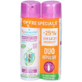 PURESSENTIEL Spray Répulsif Poux x2