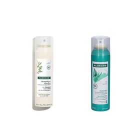Klorane® Shampooing sec à l'ortie bio pour cheveux gras + Klorane® Shampooing à l'avoine et aux céramides