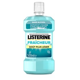 Listerine Fraîcheur – Bain de Bouche Sans Alcool Goût Plus Léger