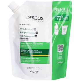 VICHY Dercos Shampooing Anti-Pelliculaire Cheveux Secs  Eco-Recharge